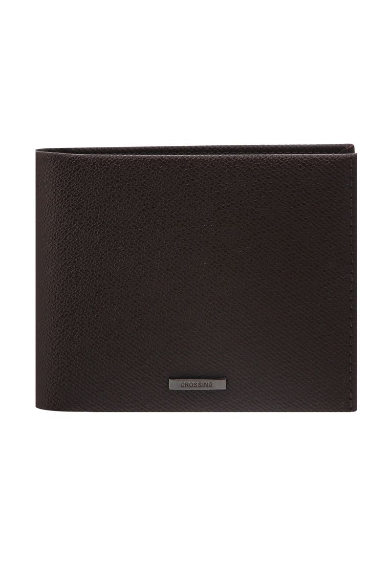 CROSSING Crossing Elite Bi-fold Leather Wallet With Flap And Coin Pouch RFID - Chocolate