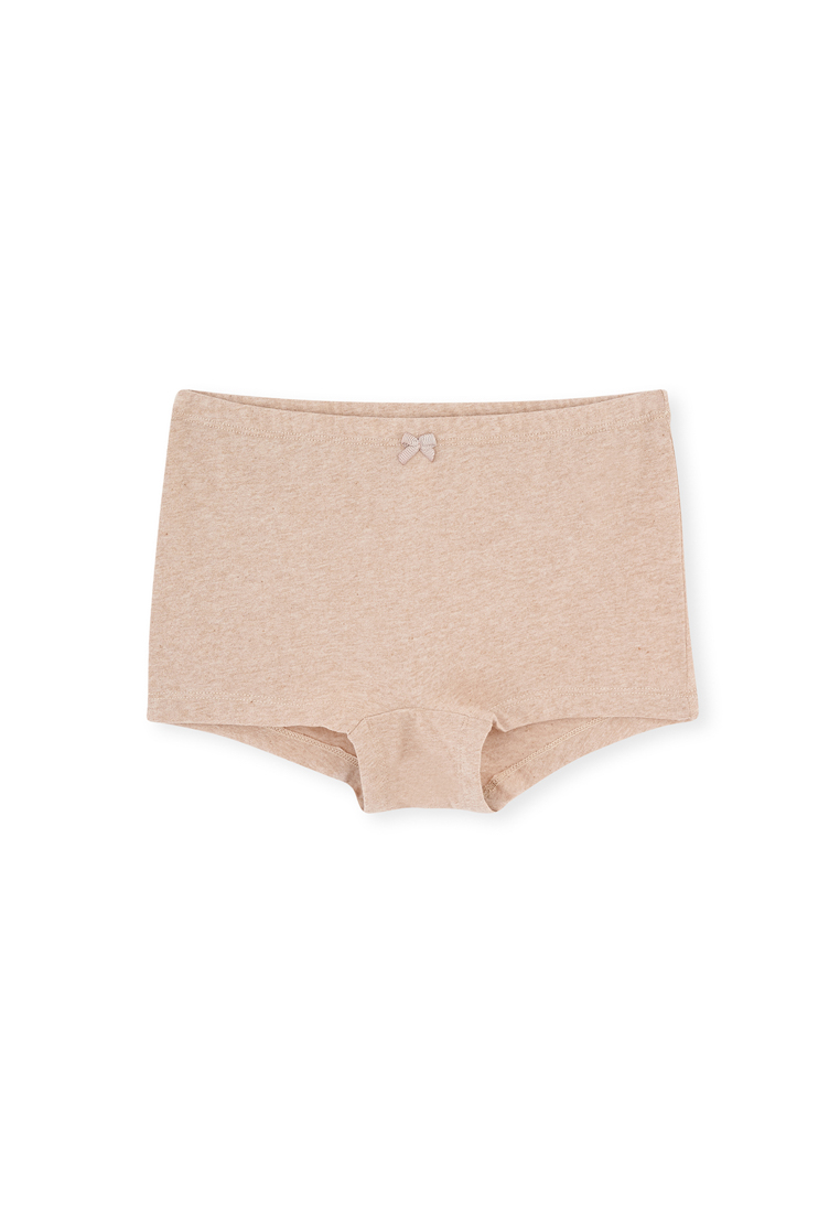 DAGİ 2 Pack Beige Melange-Brown Melange Boxer Briefs, Underwear for Girls