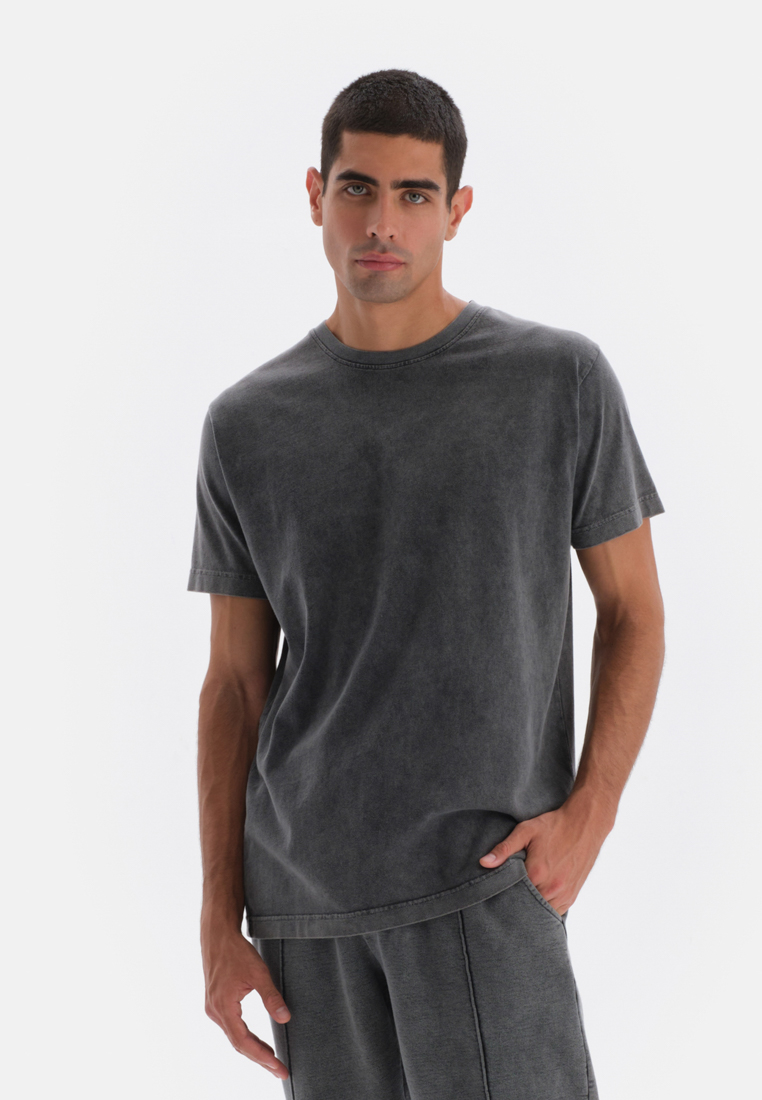 DAGİ Smoke T-Shirt, Crew Neck, Regular Fit, Short Sleeve Loungewear for Men