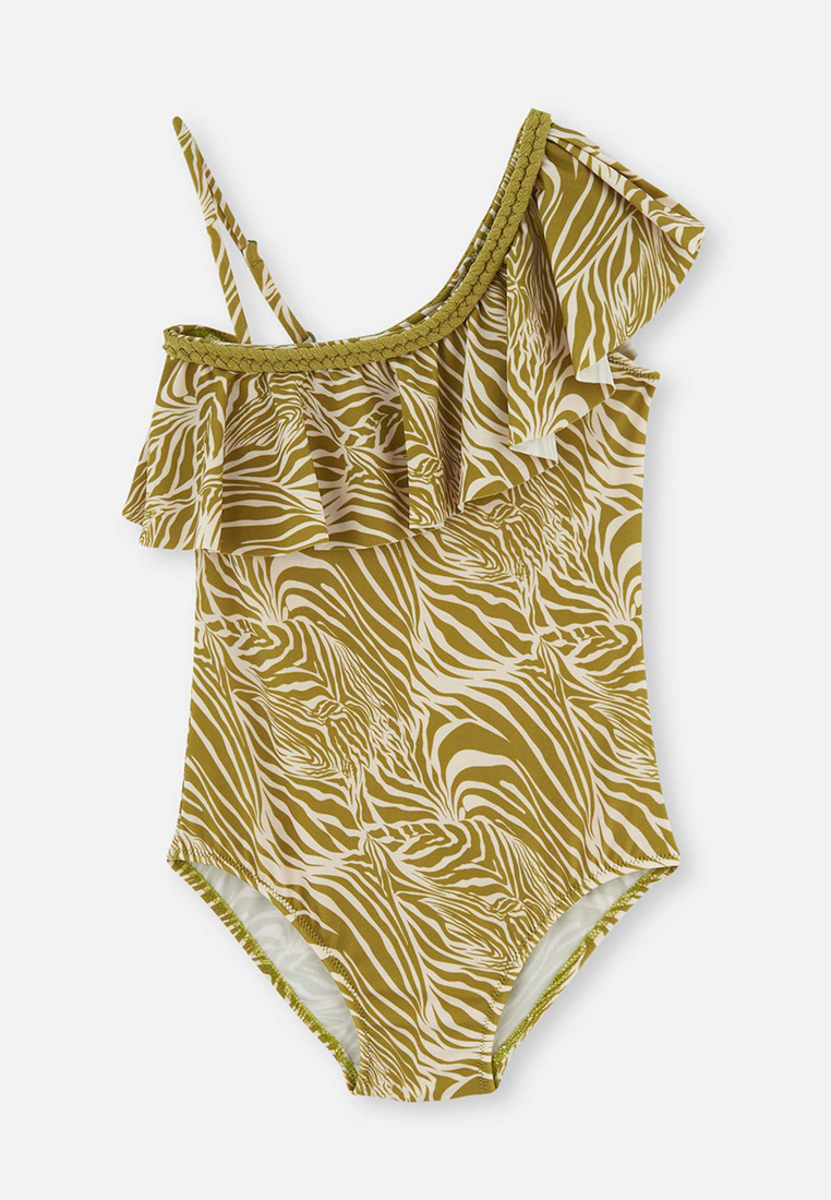 DAGİ Green Swimsuits, Animal Printed, Non-wired, Swimwear for Girls