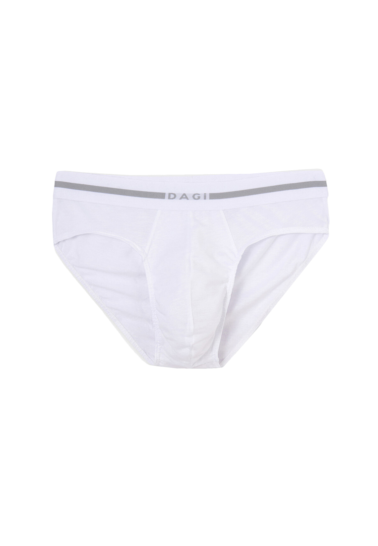 DAGİ White Slip, Regular Fit, Elastic Waistband, Logo Print, Underwear for Men