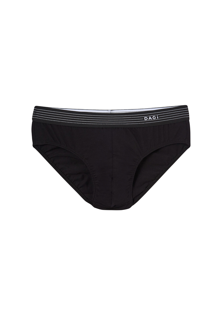 DAGİ Black Slip, Regular Fit, Elastic Waistband, Logo Print, Underwear for Men