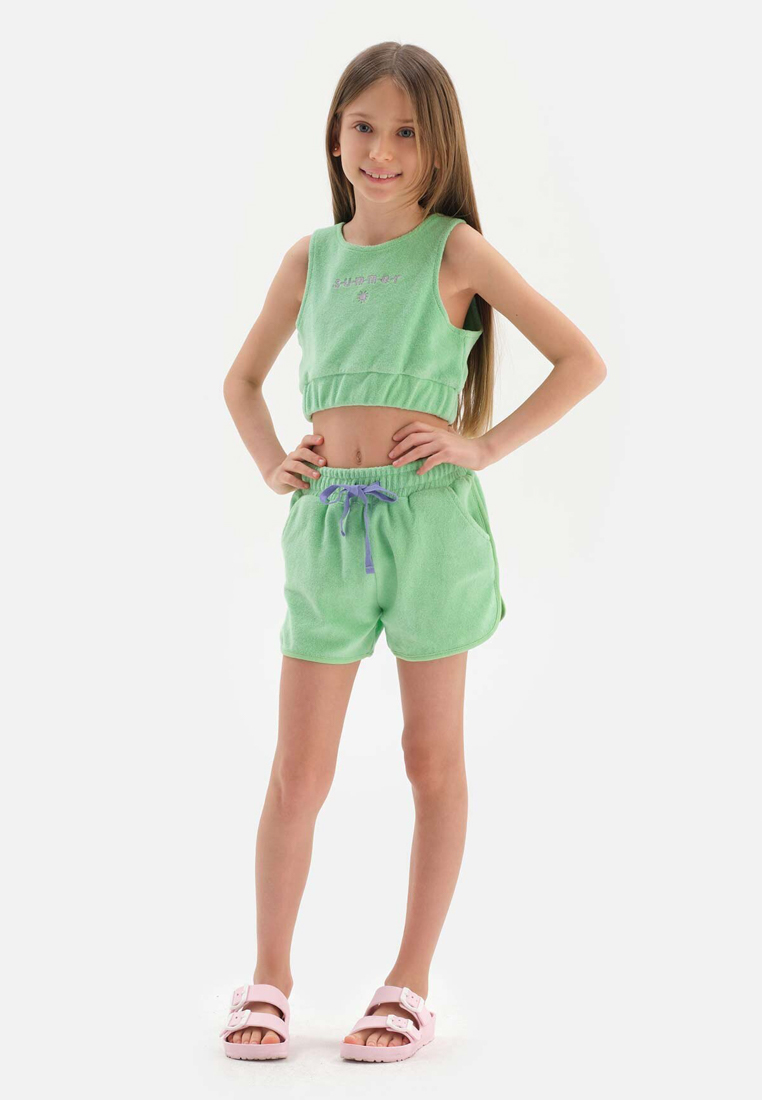 DAGİ Green Shorts, Non-wired, Beachwear for Girls