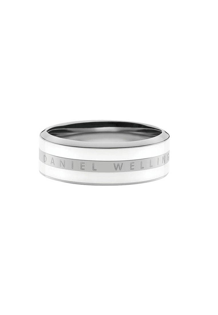 Daniel Wellington Emalie Ring Satin White Silver 50 - 雙塗層不鏽鋼 Stainless Steel Ring - Ring for women and men 男女戒指 - Jewelry - DW 丹尼爾惠靈頓