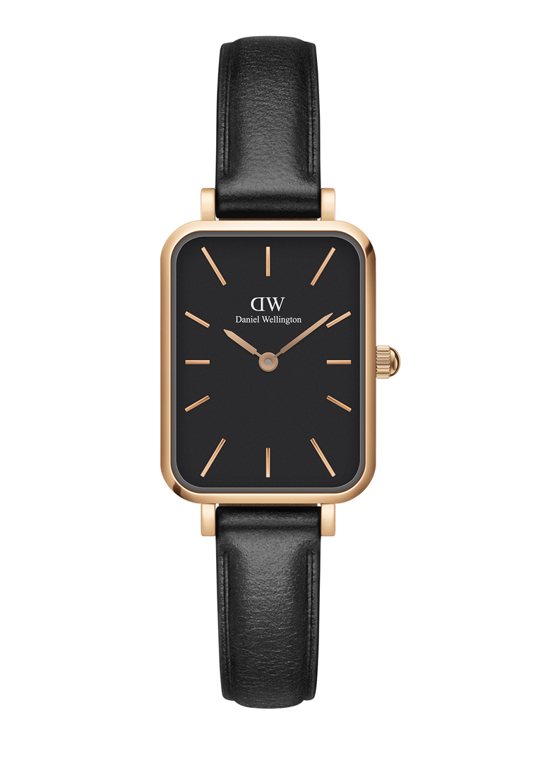 Daniel Wellington Quadro Sheffield 20x26mm Rose Gold Watch Black dial Leather strap Rose Gold 女士手錶 女錶 Ladies watch Watch for women DW