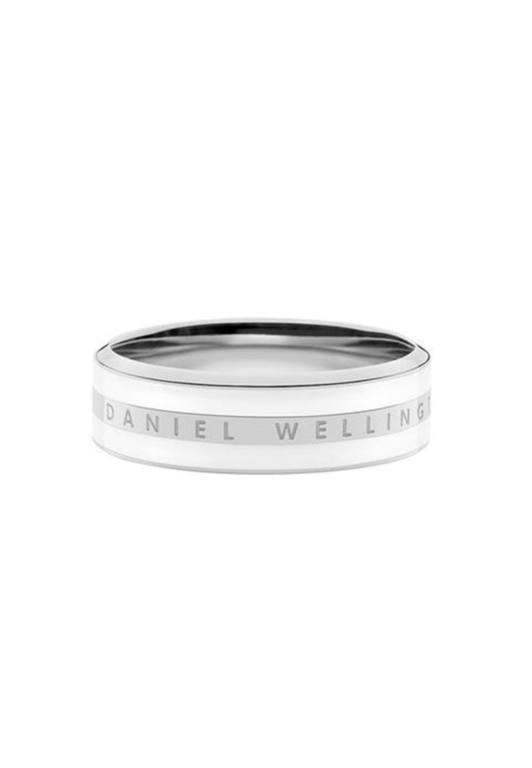 Daniel Wellington Emalie Ring Satin White Silver 52 - 雙層不鏽鋼 電鍍 Stainless Steel Ring - Ring for women and men 男女戒指 - Jewelry - DW 丹尼爾惠靈頓