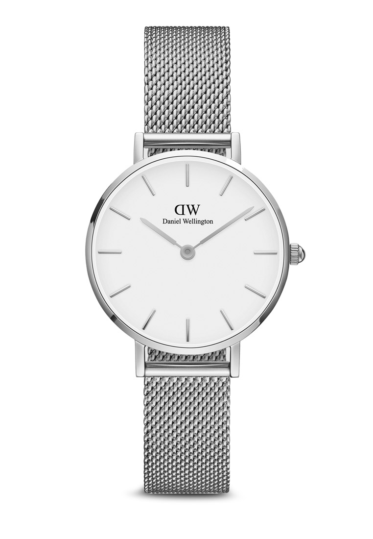 Daniel Wellington Petite Sterling White Watch 28mm - Silver - Mesh strap - DW Watch for women - Fashion watch