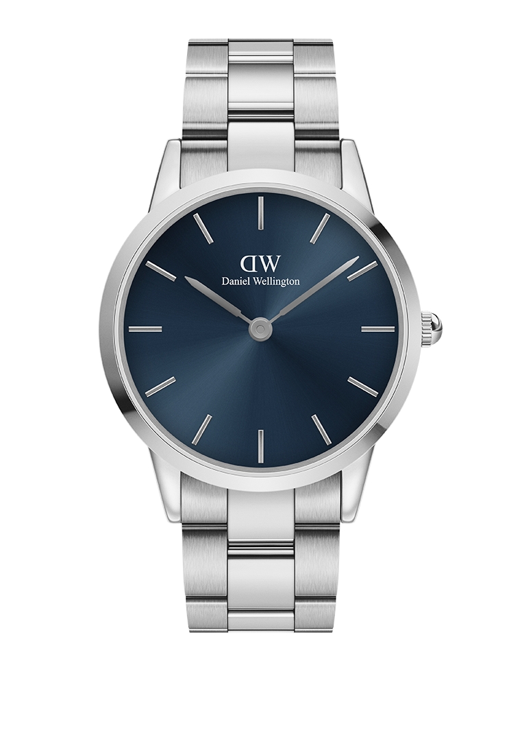 Daniel Wellington Iconic Link ARCTIC BLUE SUNRAY Dial 40mm Men's Stainless Steel Watch with Link Strap - Sliver - 男士手錶 男錶 Watch for men - 丹尼爾惠靈頓DW OFFICIAL