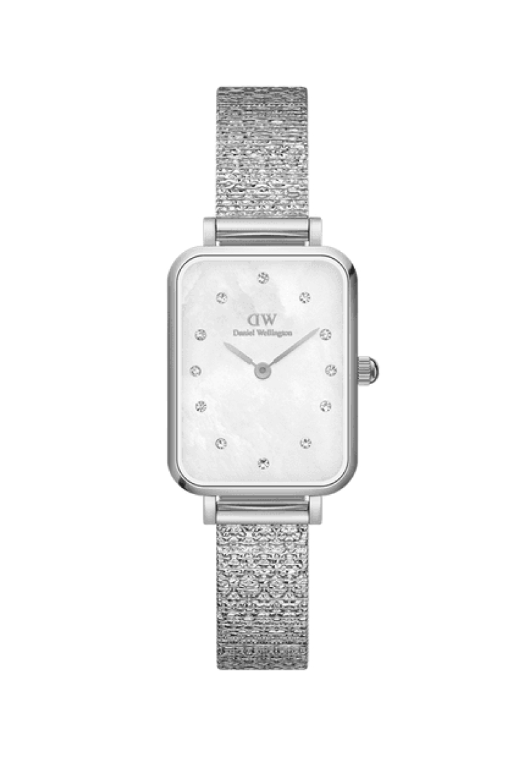 Daniel Wellington Quadro 20x26mm Pressed Studio Lumine MOP White Silver - Crystals Mother of Pearl dial Watch for women - 女士手錶 女錶 - Fashion watch - DW Official - Authentic - Crystals
