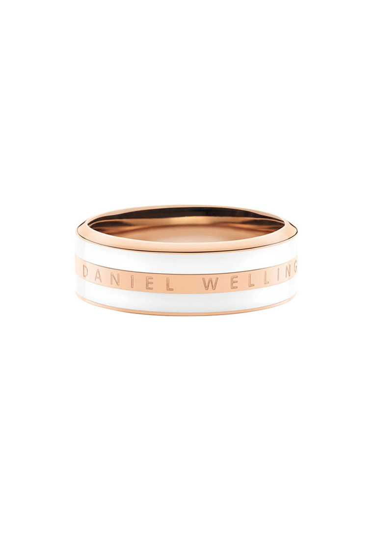 Daniel Wellington Emalie Ring Satin White Rose Gold 56 - Stainless Steel Ring - Ring for women and men 男女戒指 - Jewelry - DW 丹尼爾惠靈頓