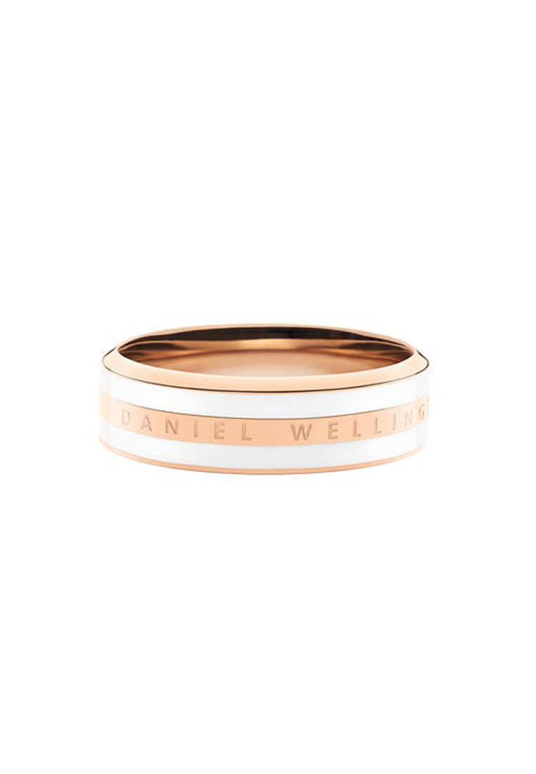 Daniel Wellington Emalie Ring Satin White Rose Gold 54 - Stainless Steel Ring - Ring for women and men 男女戒指 - Jewelry - DW 丹尼爾惠靈頓