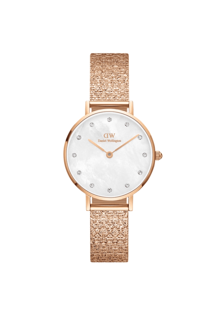 Daniel Wellington Petite 28mm Pressed Lumine White Dial Rose gold - Crystals Watch for women - 女士手錶 - Fashion watch - 丹尼爾惠靈頓 - Authentic - Crystals