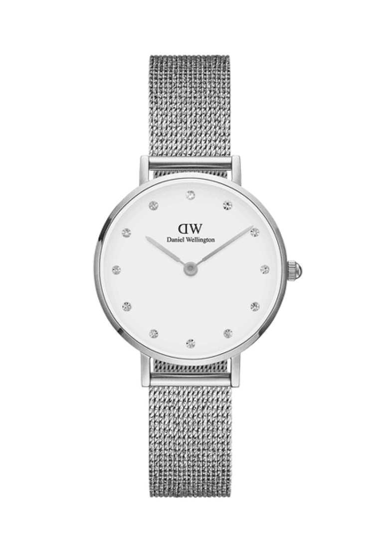 Daniel Wellington Petite 28mm Pressed Lumine White Dial silver - Crystals Watch for women - 女士手錶 - Fashion watch - 丹尼爾惠靈頓 - Authentic - Crystals