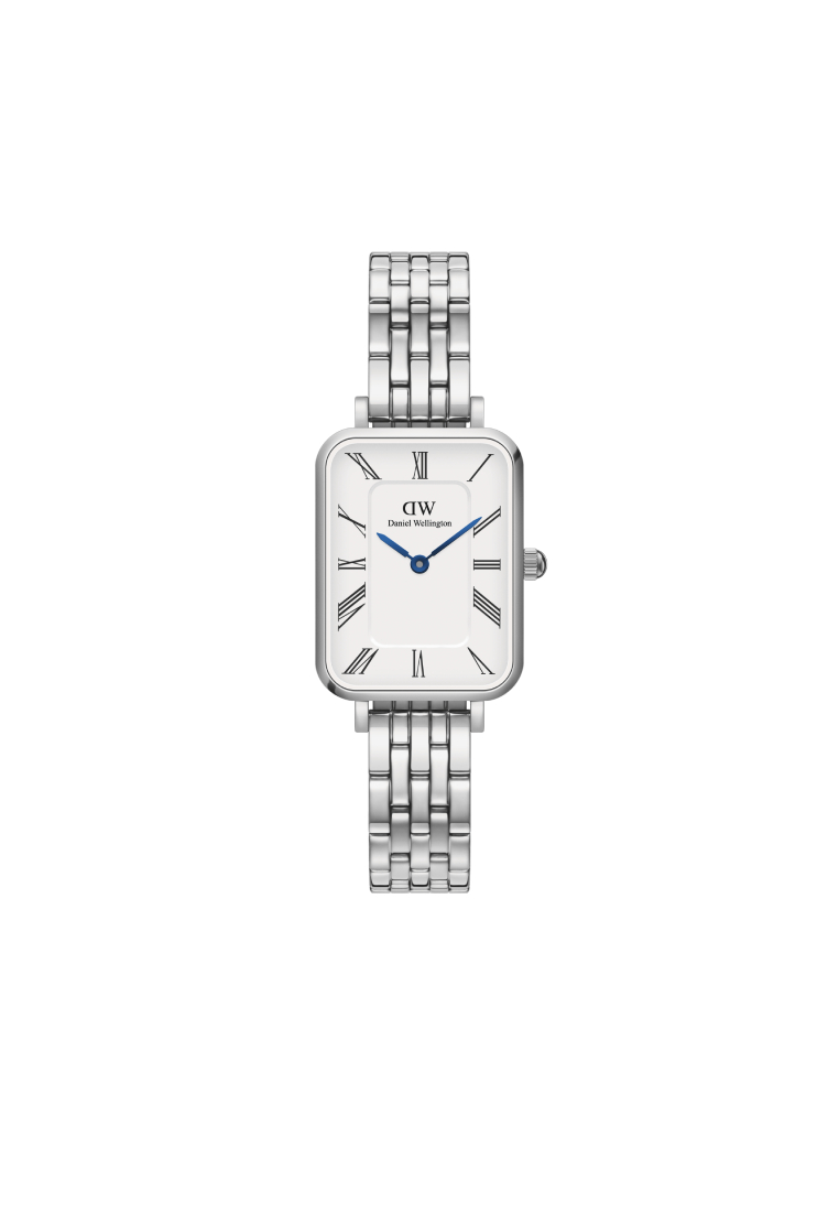 Daniel Wellington Quadro Roman numerals 20x26mm 5-link Silver White 銀色 女士手錶 時尚手錶 - DW官方正品