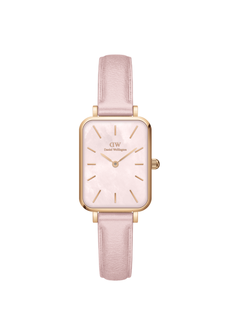 Daniel Wellington Quadro 20x26mm Cherry Blossom Rose Gold Pink MOP dial - Watch for women - Leather watch - Mother of Pearl dial - DW - Women's watch - Female watch - Ladies watch - 女士手錶 女士腕錶 女表 - DW 丹尼爾惠靈頓
