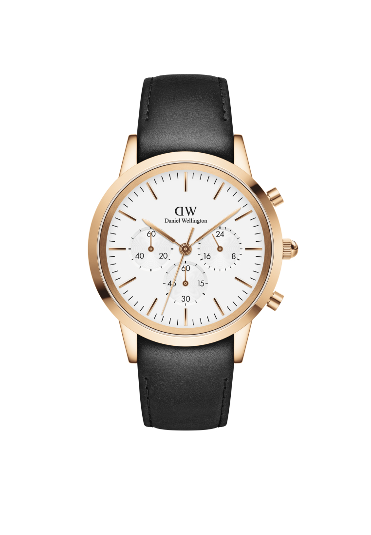 Daniel Wellington Iconic Chronograph 計時錶 42mm 玫瑰金 白色 DW手錶 - 男士手錶 - 男錶 不銹鋼錶帶