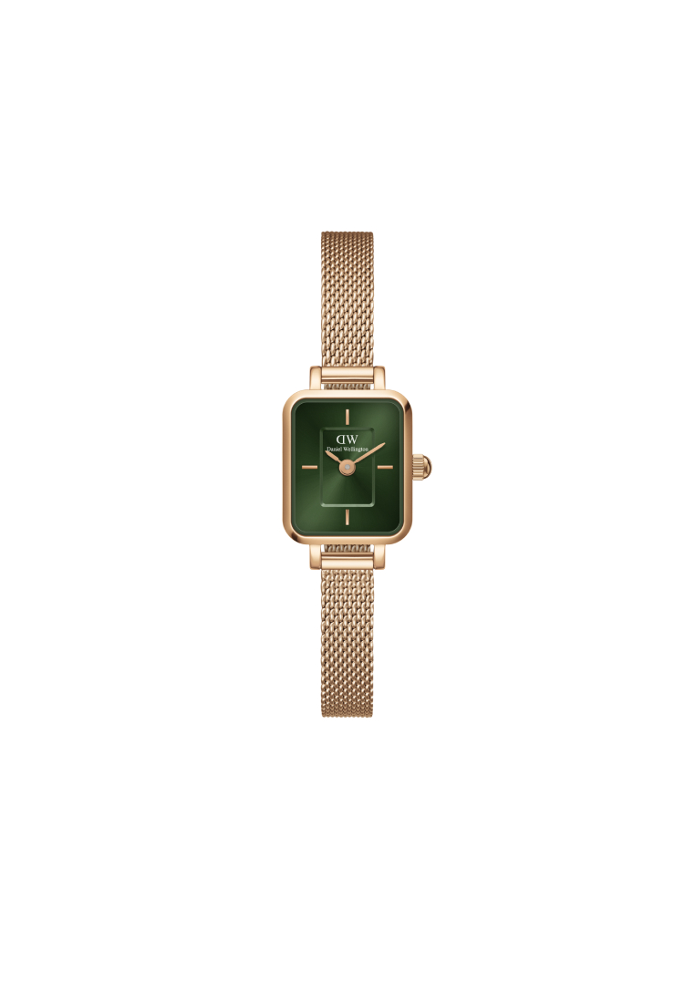 Daniel Wellington Quadro Mini Melrose 玫瑰金 翡翠綠 15.4x18.2mm -女性手錶 - 不銹鋼手錶 - DW -女子手錶 - 女錶