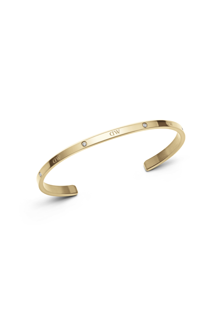 Daniel Wellington Classic Lumine Bracelet Gold Small/Large - Stainless Steel Bracelet cuff for women and men - crystals