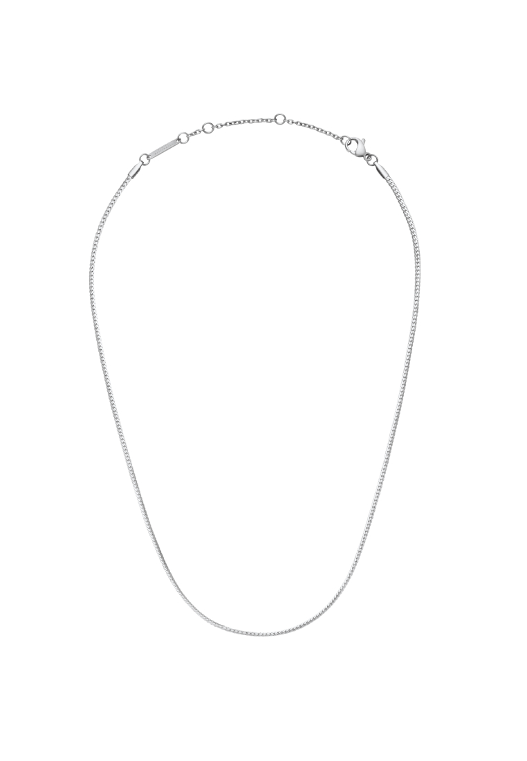 Daniel Wellington Elan Flat Chain Necklace - Silver - Stainless Steel Chain Necklace - Staple Jewelry- DW official