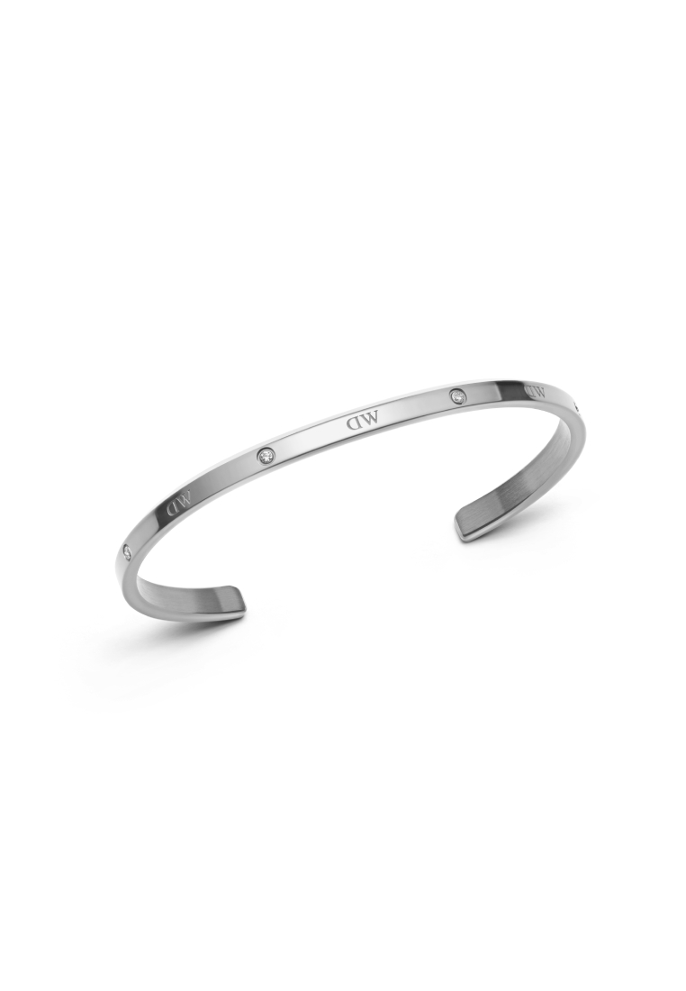 Daniel Wellington Classic Lumine Bracelet Silver Small/Large - Stainless Steel Bracelet cuff for women and men - crystals