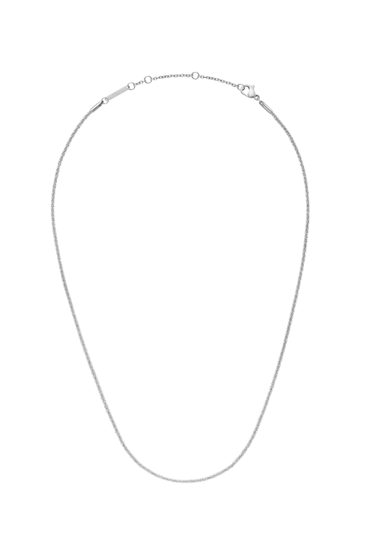 Daniel Wellington Elan Twisted Chain Necklace - Silver - Stainless Steel Chain Necklace - Staple Jewelry - DW official