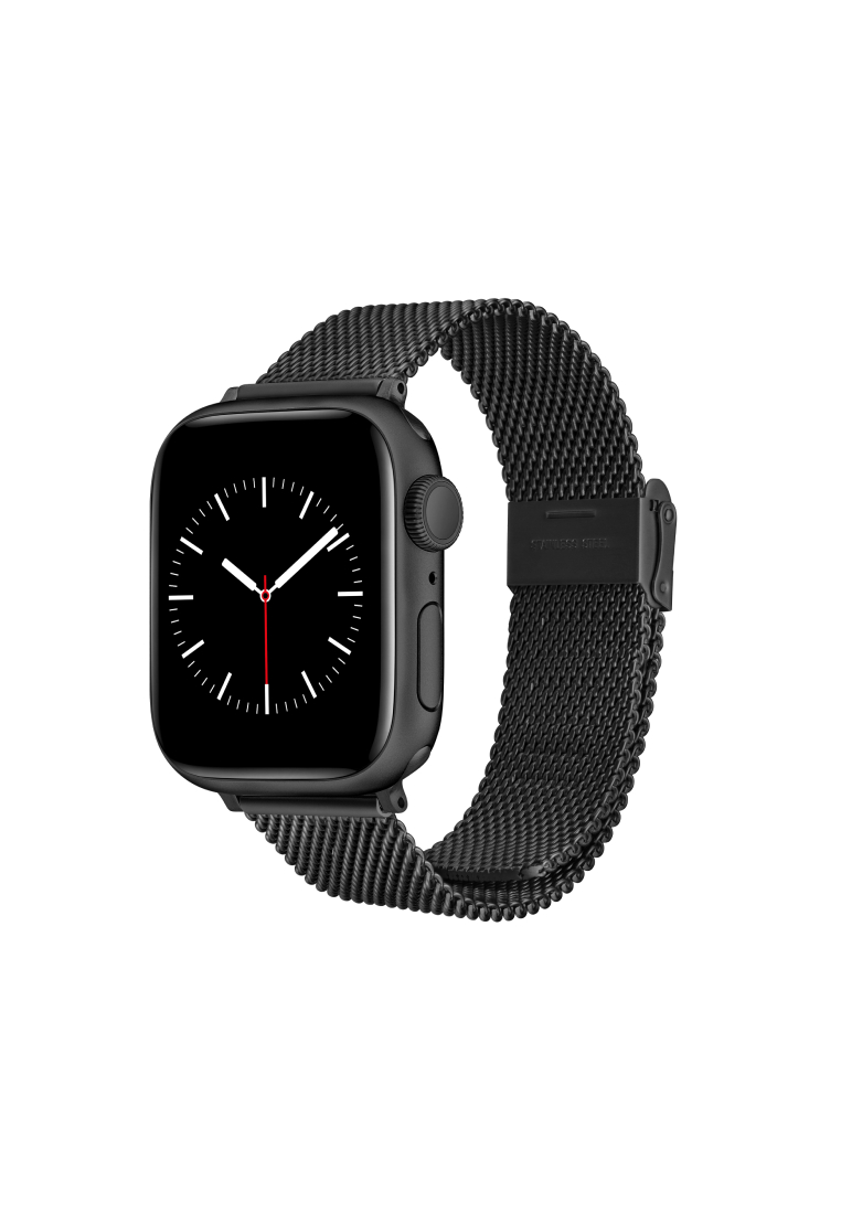 Daniel Wellington Smart Watch Mesh Strap Ashfield Black - DW Strap for Apple Watch 42, 44, 45mm