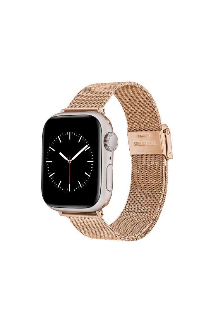 Daniel Wellington Smart Watch Mesh Strap Melrose Rose Gold - DW Strap for Apple Watch 38, 40, 41mm