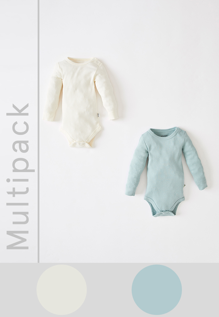 DeFacto 2-Pack Basic Long Sleeve Snap Shut Onesie 長袖按扣連身衣