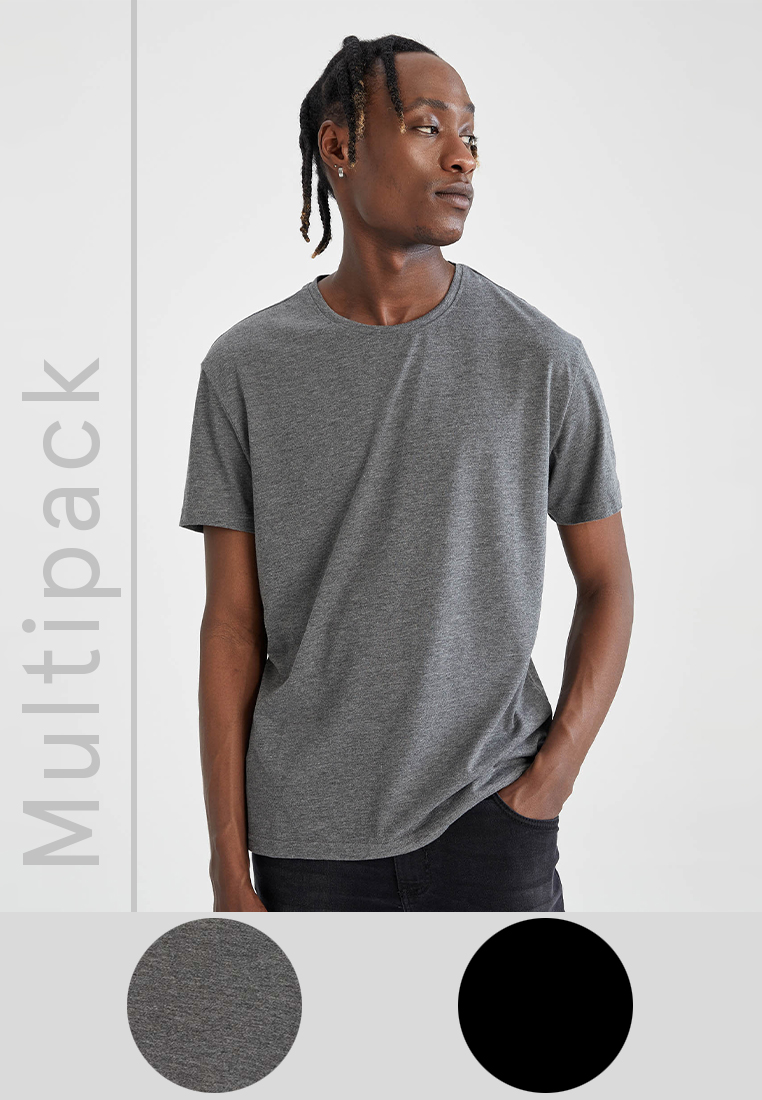 DeFacto 2-Pack Regular Fit Crew Neck Basic T-Shirt T恤