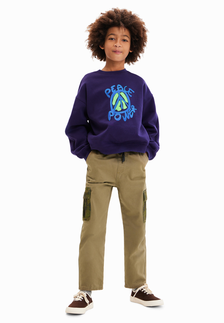 Desigual Kids Oversize Peace sweatshirt.