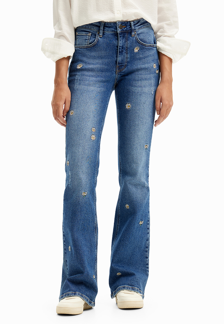 Desigual Woman Daisy flare jeans.
