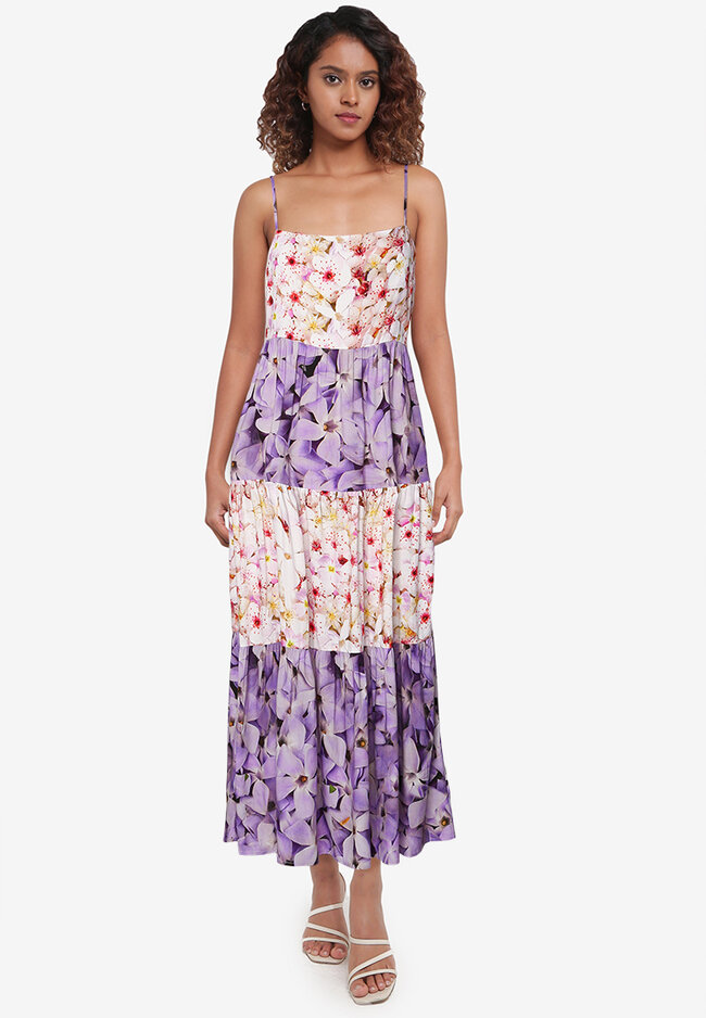 Desigual Floral Print Maxi Dress