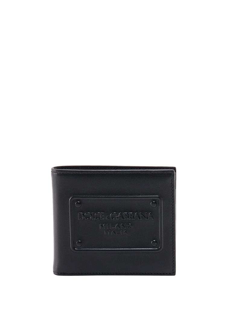 Dolce & Gabbana Leather wallet with embossed logo - DOLCE & GABBANA - Black