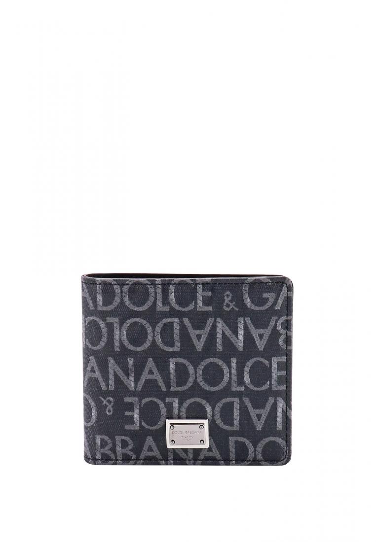 Dolce & Gabbana Coated canvas wallet with with all-over logo - DOLCE & GABBANA - Black