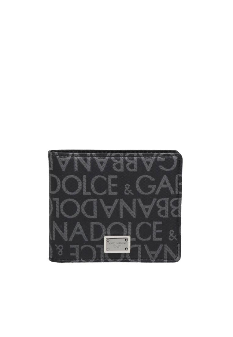 Dolce & Gabbana Dolce & gabbana wallet in jacquard fabric with logo - DOLCE & GABBANA - Black