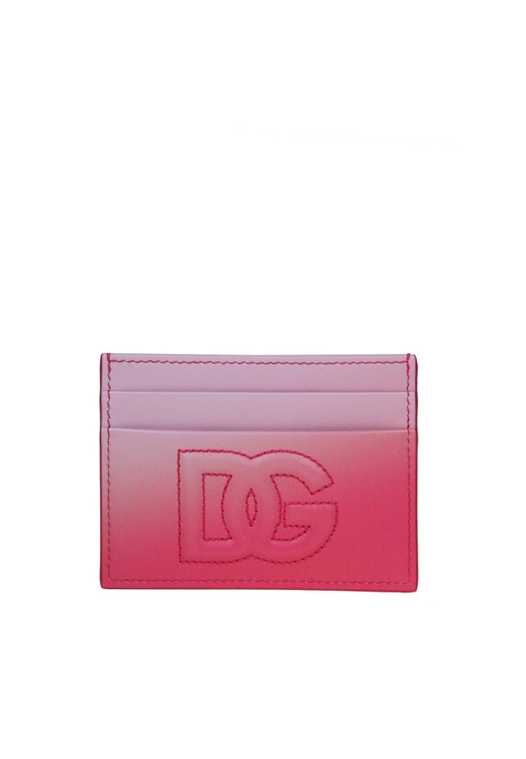 Dolce & Gabbana Dolce & gabbana leather card holder with dg logo - DOLCE & GABBANA - Pink