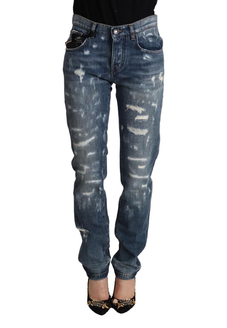 Dolce & Gabbana Distressed Denim Skinny Jeans