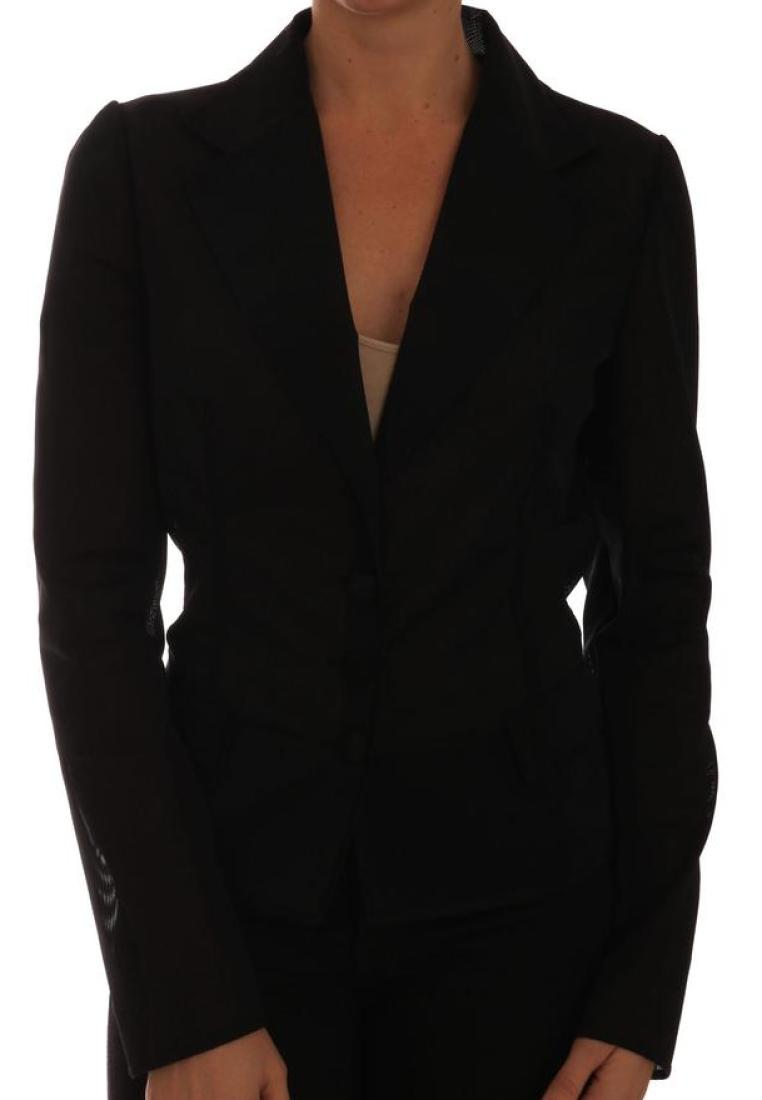 Dolce & Gabbana Black Nylon Net Blazer Jacket