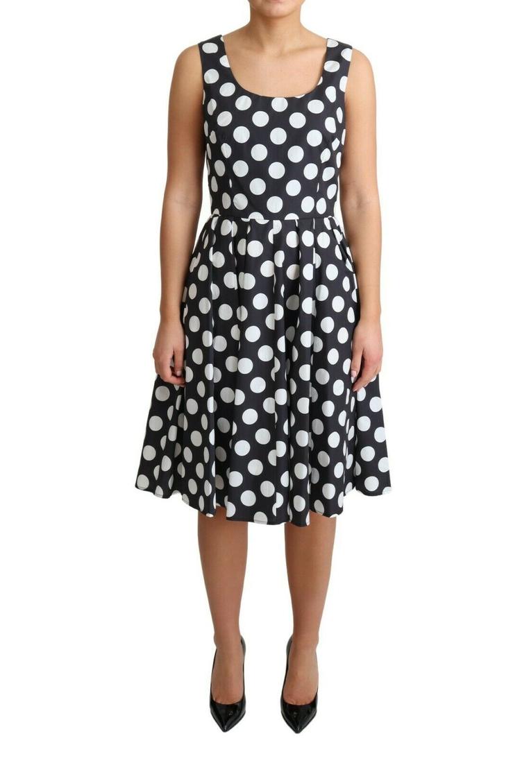 Dolce & Gabbana Polka Dotted Cotton A-Line Dress