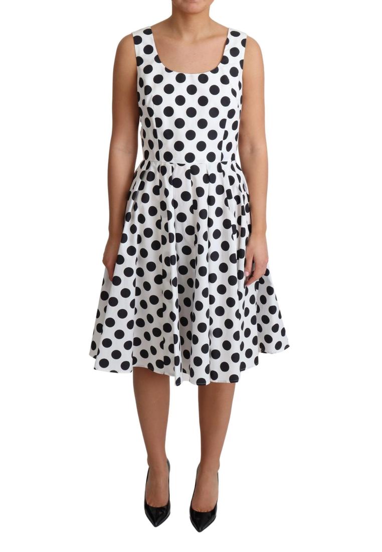 Dolce & Gabbana Polka Dotted Cotton A-Line Dress