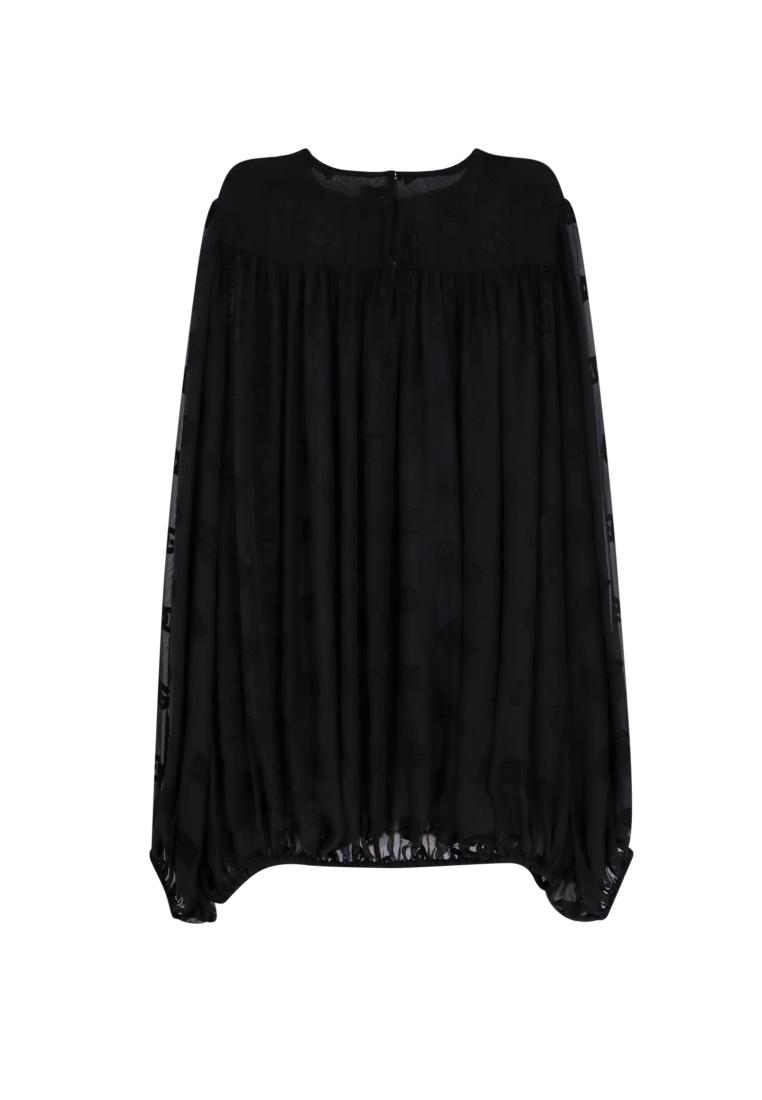 Dolce & Gabbana Viscose and silk shirt with all-over DG logo - DOLCE & GABBANA - Black
