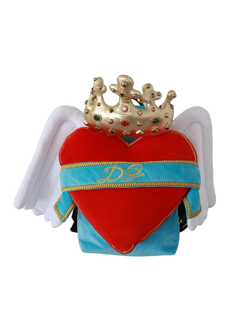Dolce & Gabbana Heart Wings DG Crown School Backpack