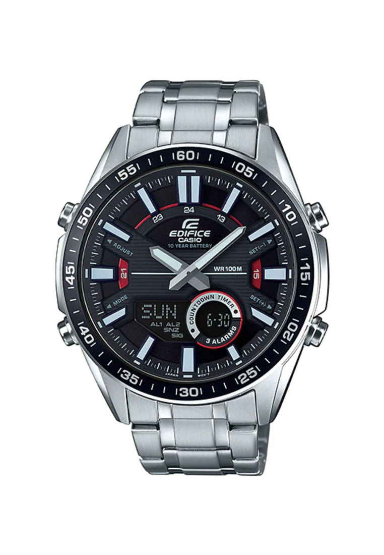 EDIFICE Casio Edifice Men's Analog-Digital EFV-C100D-1AVDF Stainless Steel Band Casual Watch