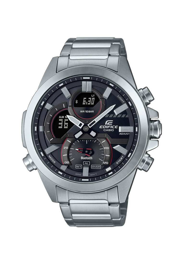 Edifice Smartphone Link Men's Chronograph Watch ECB-30D-1A Silver Stainless Steel Watch for Men