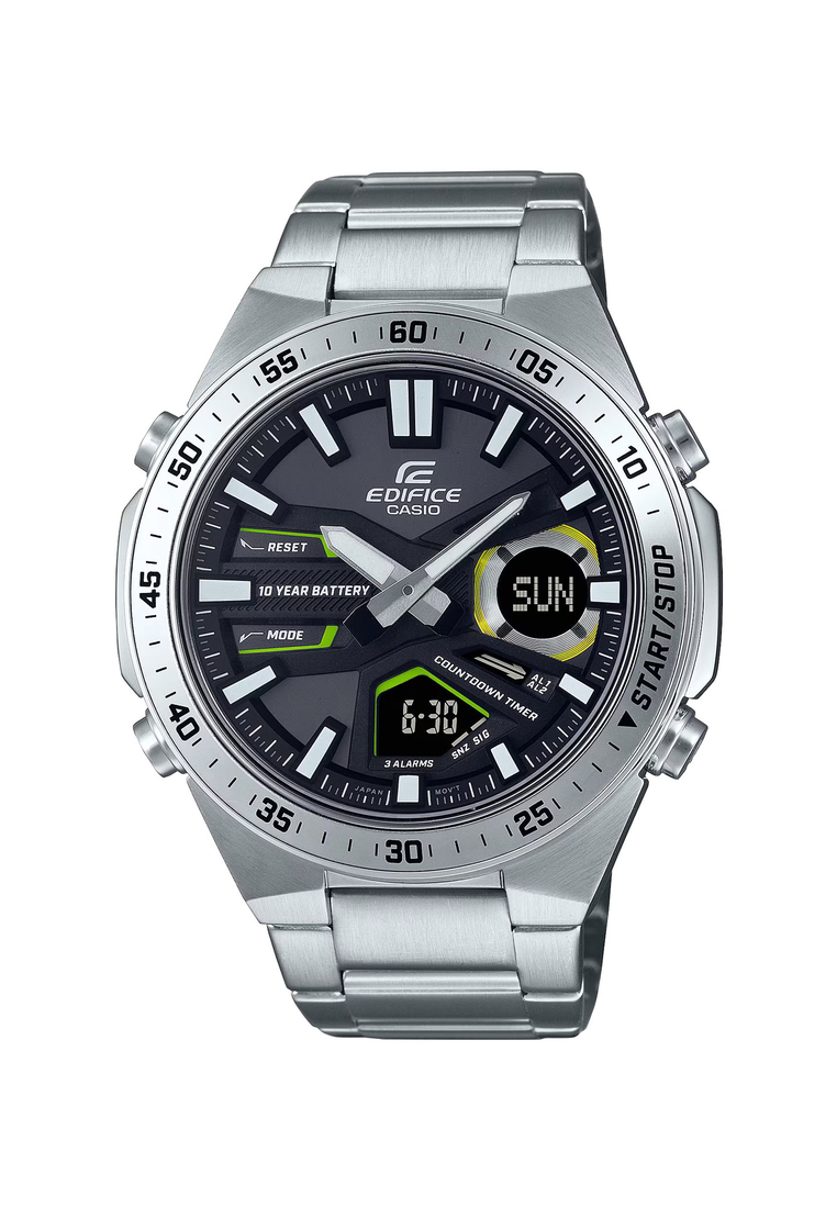 Casio Edifice EFV-C110D-1A3V Men's Analog-Digital Watch with Stainless Steel Band and Long Life Battery
