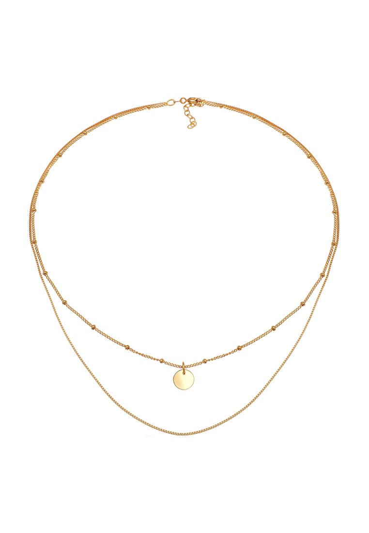 ELLI GERMANY Layer Ball Circle Gold Plated Necklace