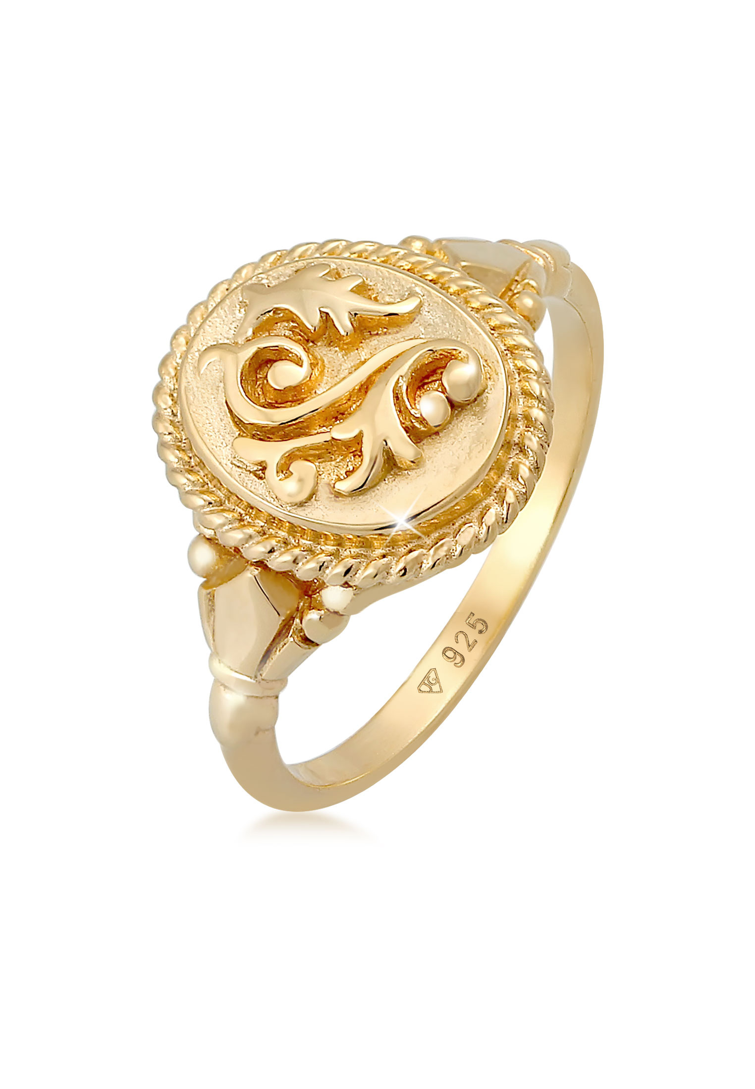 ELLI GERMANY 戒指復古裝飾品矮胖趨勢博客趨勢鍍金鍍金