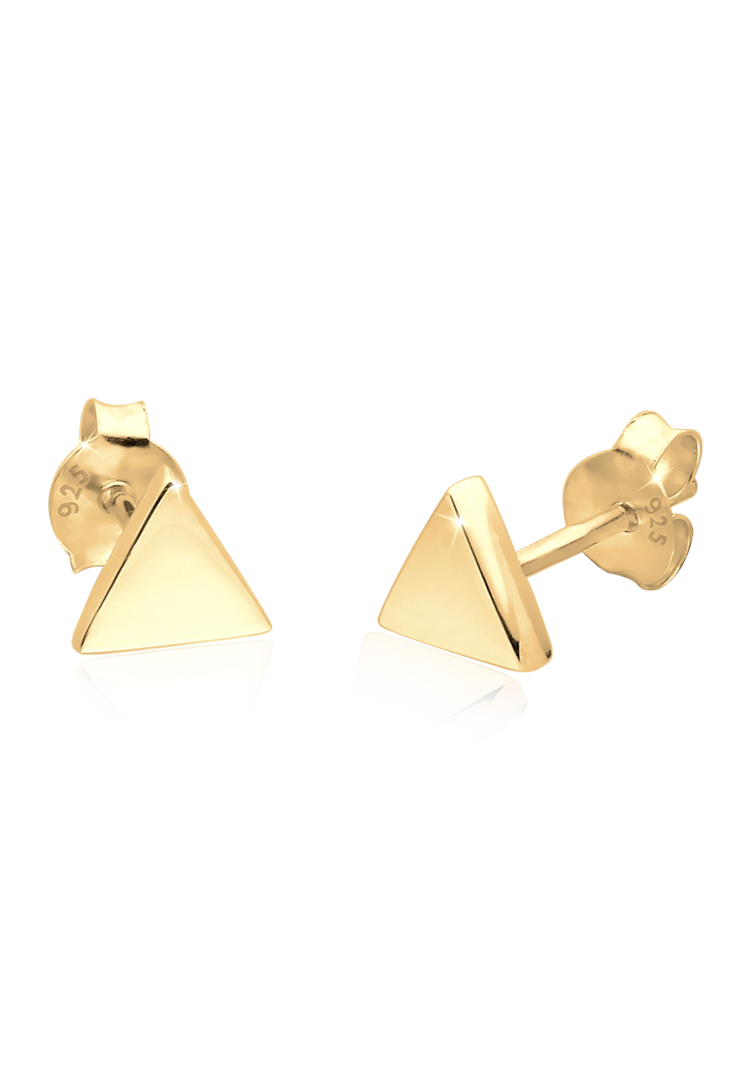 ELLI GERMANY 耳環螺柱基本三角形鍍金