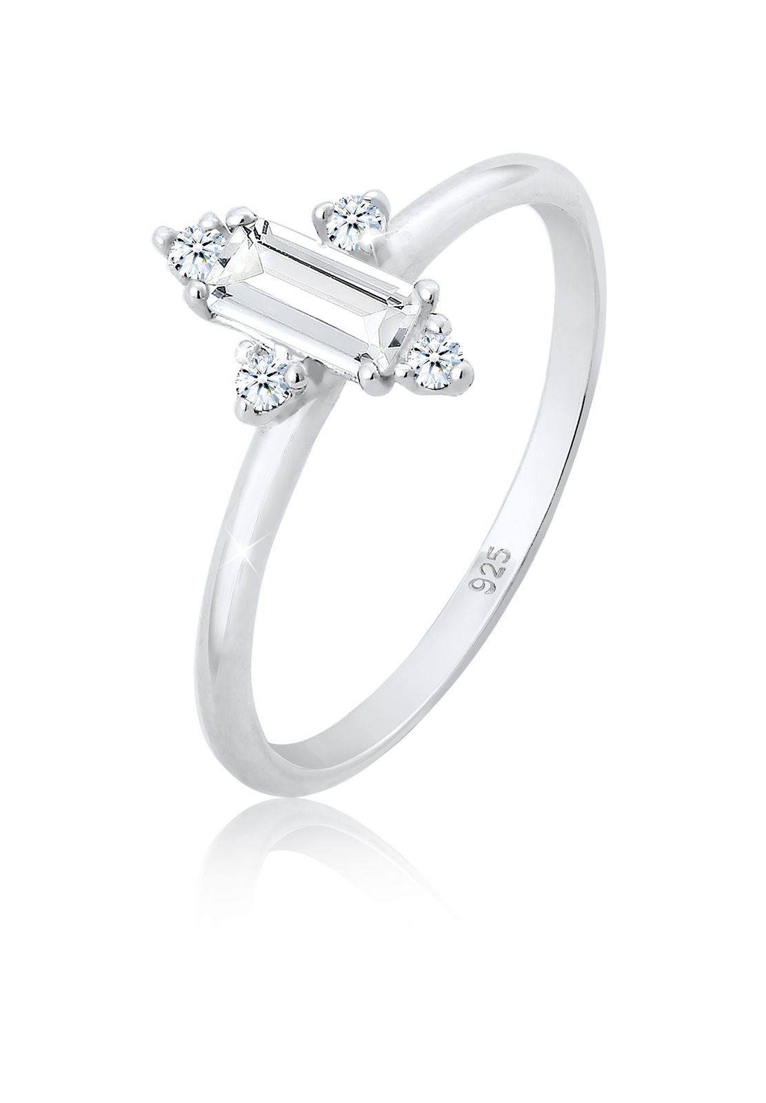 Elli Jewelry 戒指訂婚老式黃玉寶石和鑽石