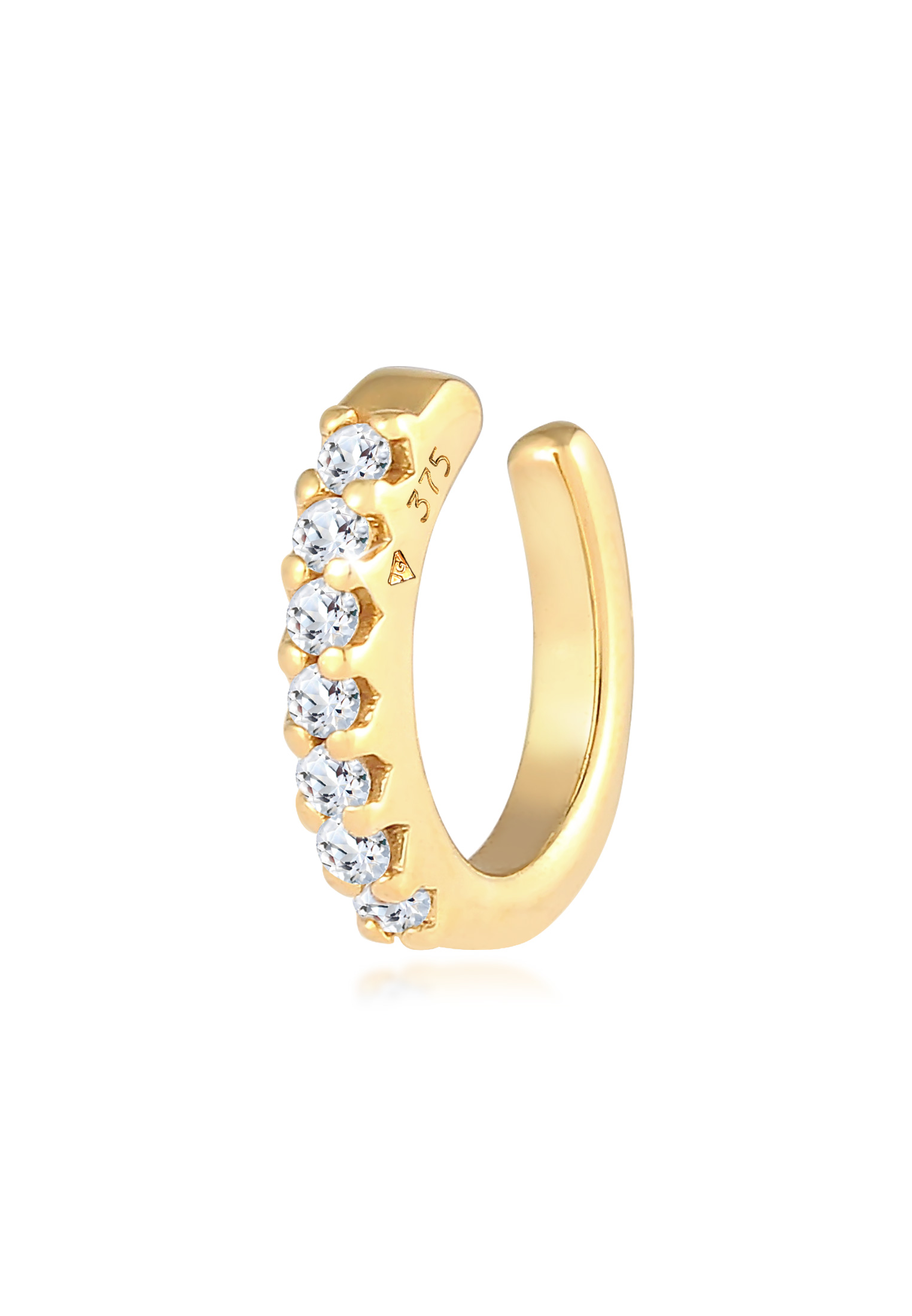 Elli Jewelry 耳環單耳櫃迷人的趨勢黃玉寶石375黃金